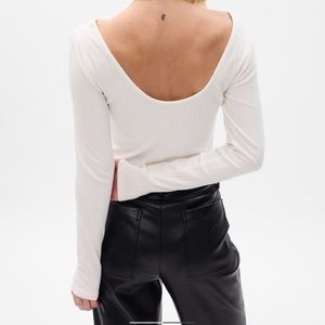 Gap Modern Rib Boatneck Bodysuit